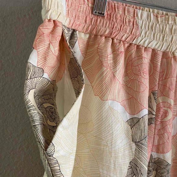 Joan Vas New York Linen Trousers Floral print size M - Picture 5 of 12